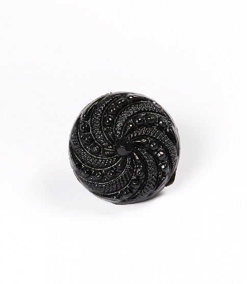 Black Swirl Shank Button Size 30L x10